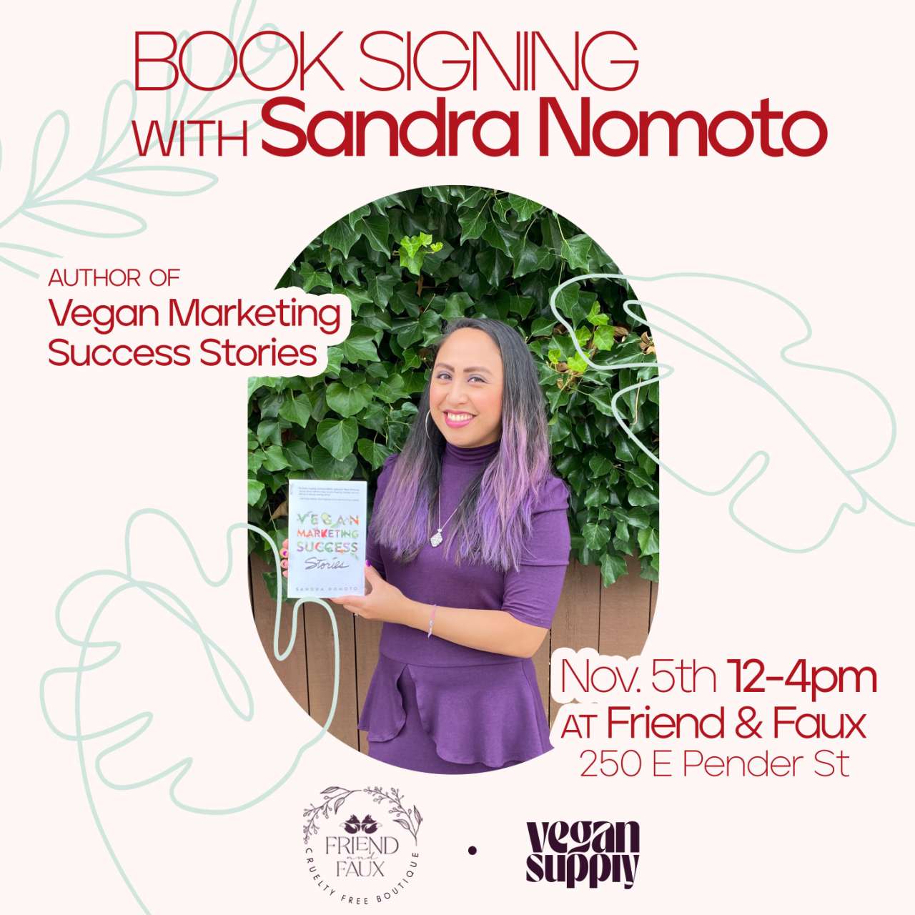 Vancouver, BC book launch for Vegan Marketing Success Stories