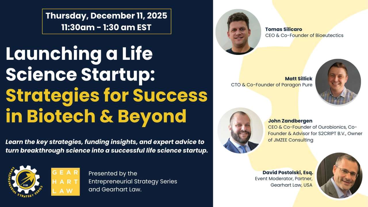 Launch a Life Science Startup: Strategies for Success in Biotech & Beyond